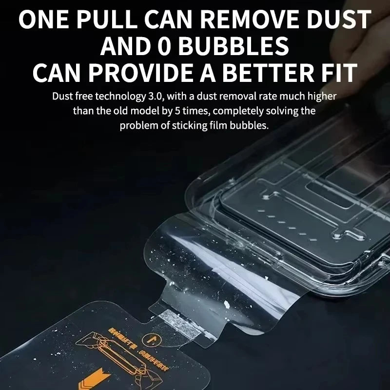 Oleophobic Coating Dust Free Screen Protector For iPhone 17 Pro Max 16 15 13 11 12 14 Pro Max SE 7 8 XR Easy Installation Glass